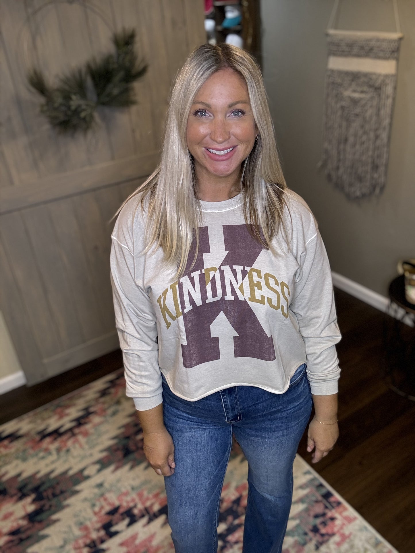 Kindness Crop Long Sleeve