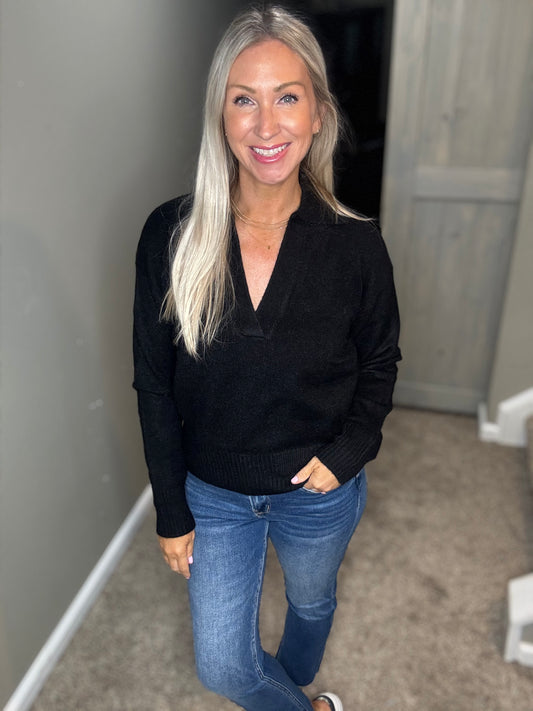 Black Collar Sweater