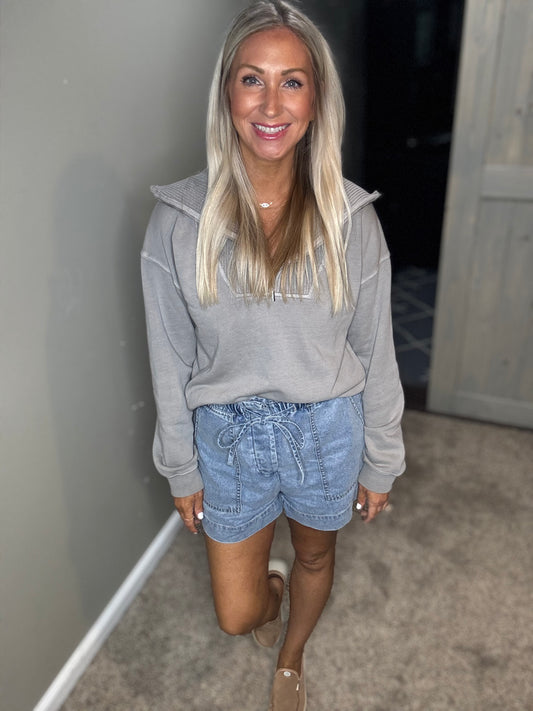 Heather Grey 1/4 Zip