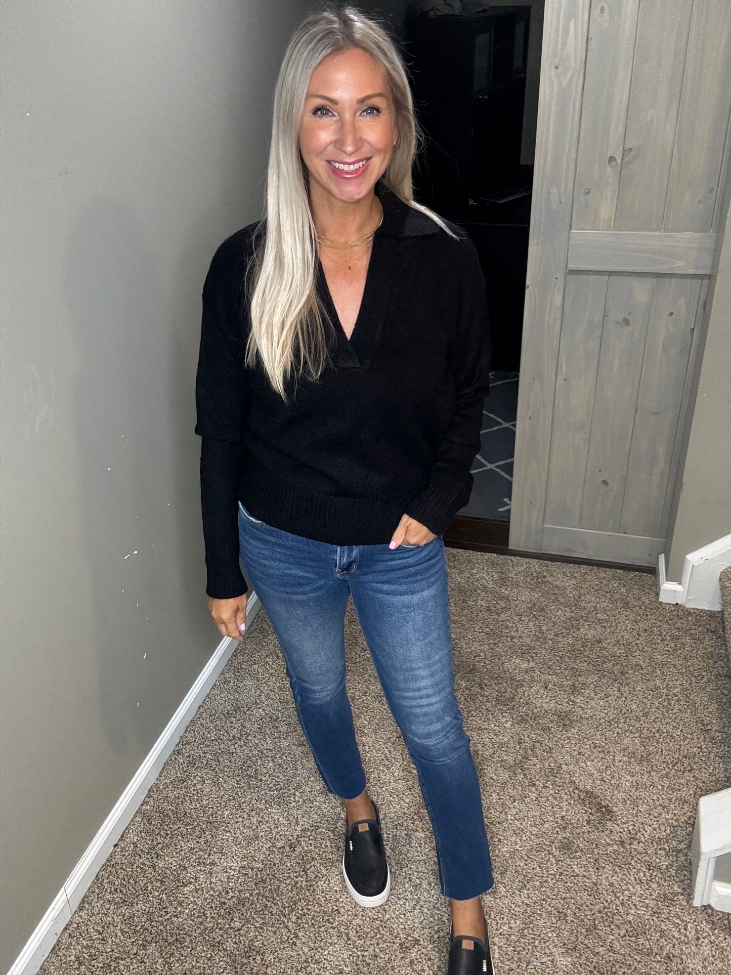 Black Collar Sweater