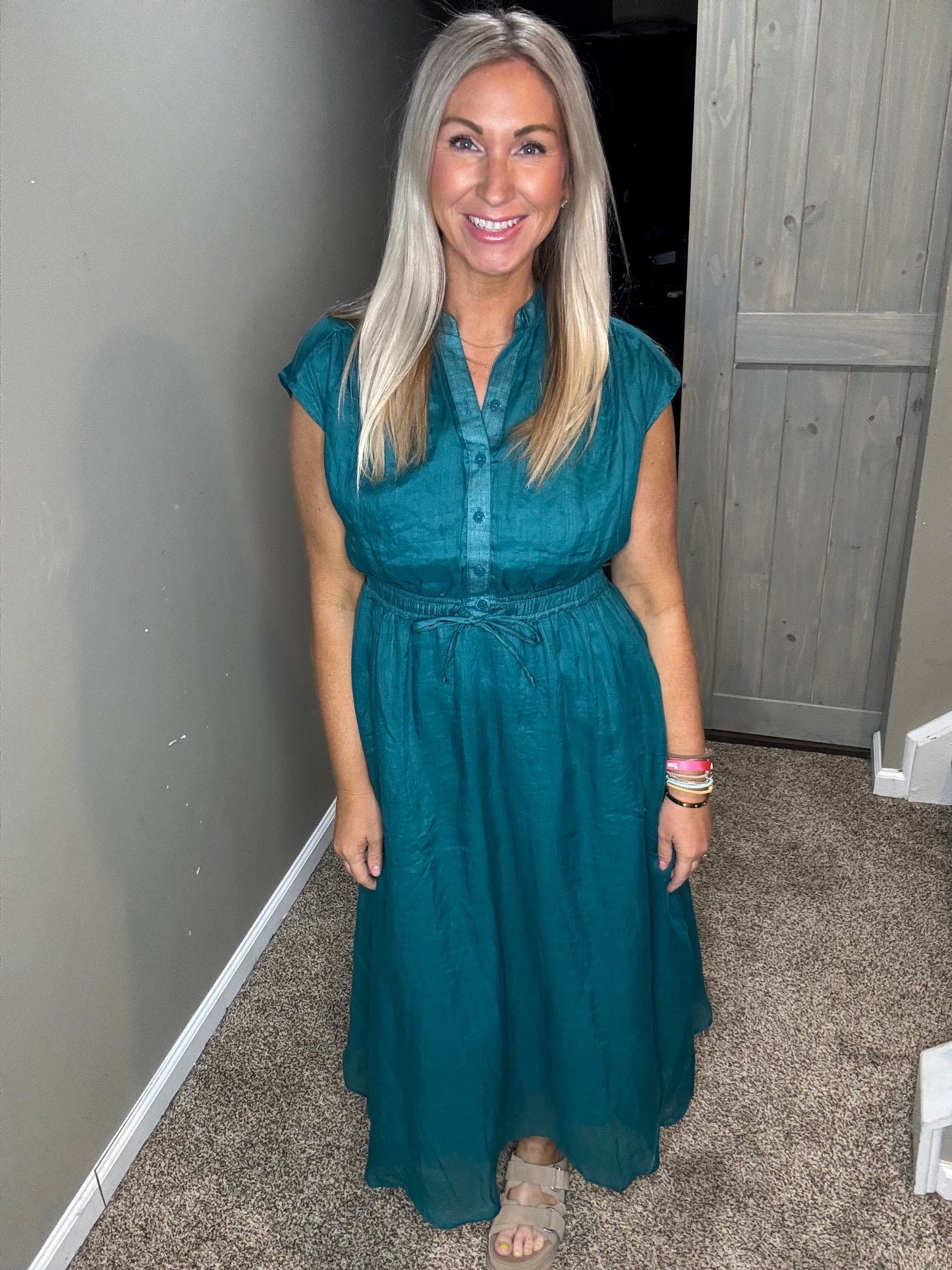 Turks-quoise Midi Dress