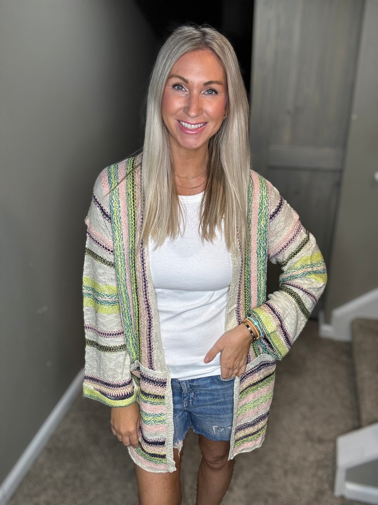 Bermuda Striped Cardigan