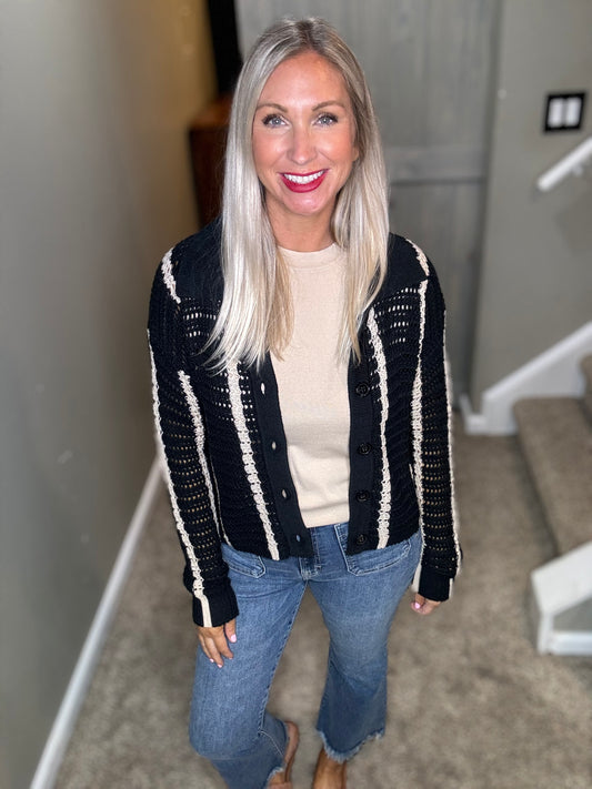 Striped Knit Cardigan
