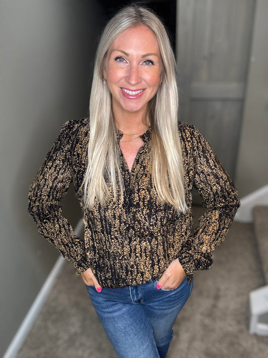 Gold Wisteria Top