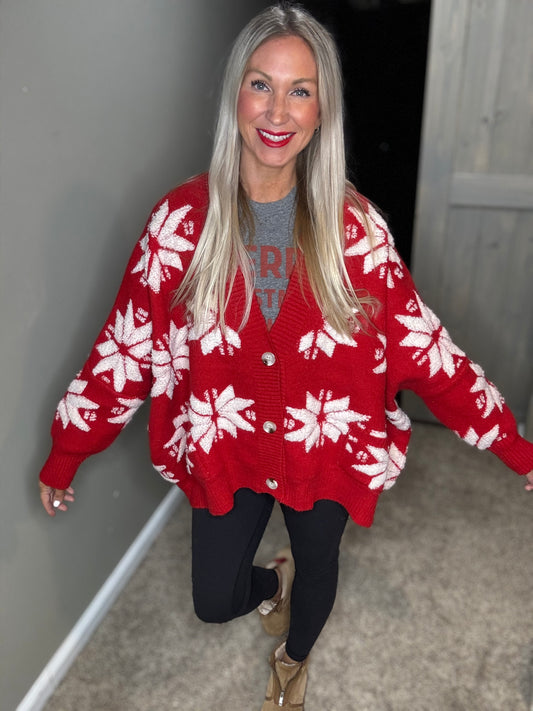 Snowflake Oversized Cardigan