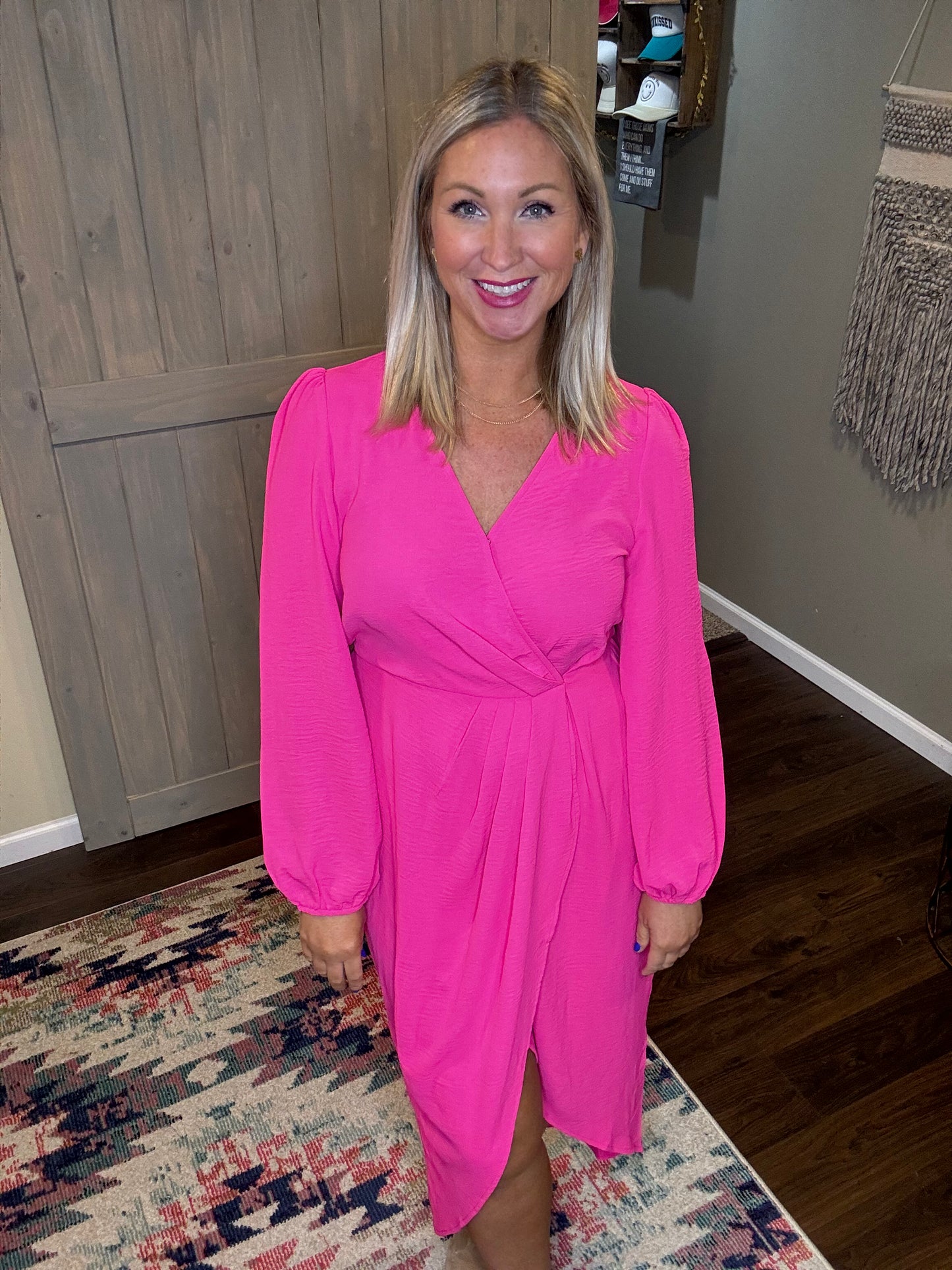 Wrap Tulip Midi Dress