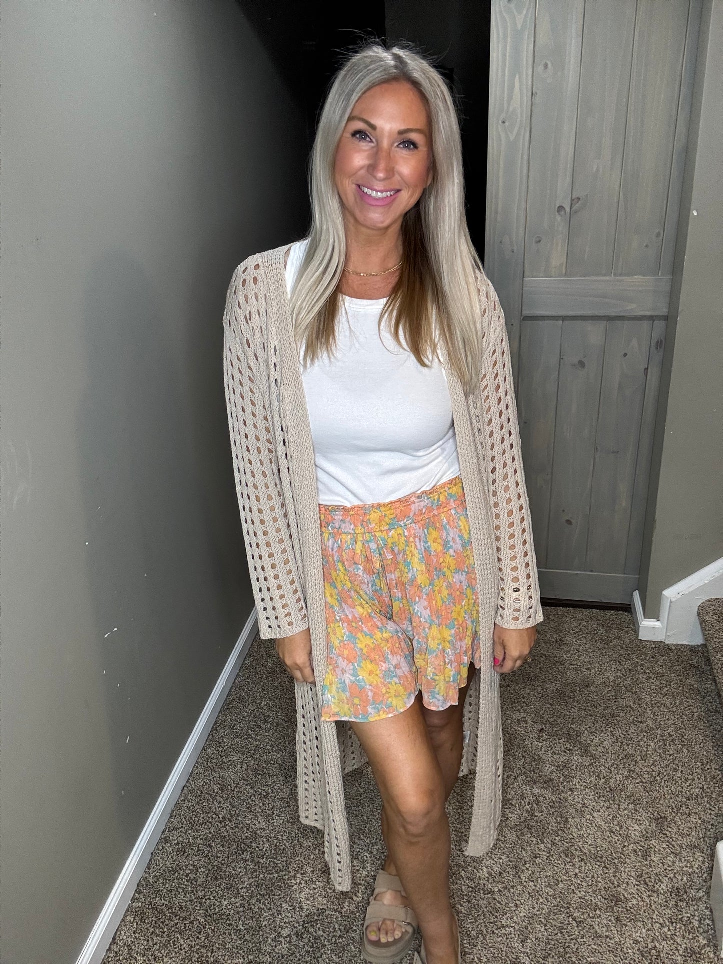 Floral Chiffon Shorts