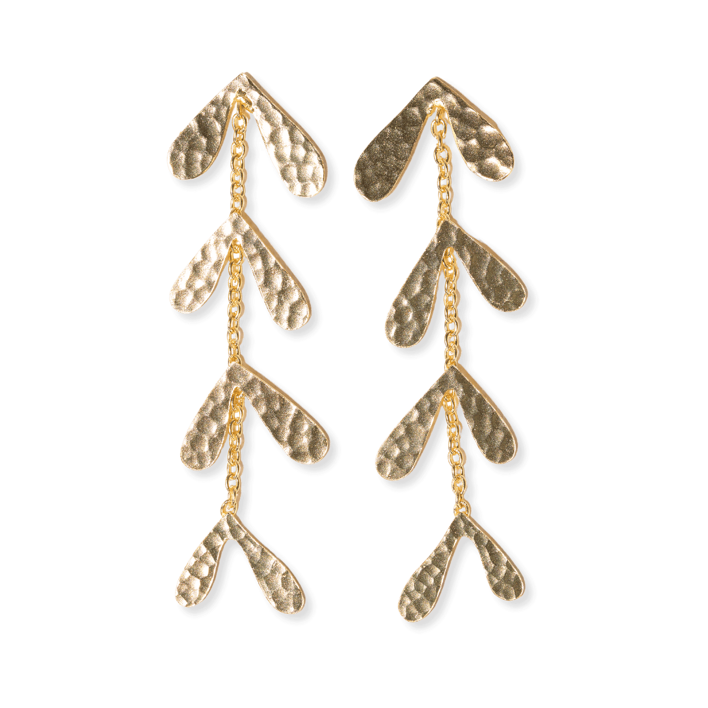 Brass Weeping Willow Earrings
