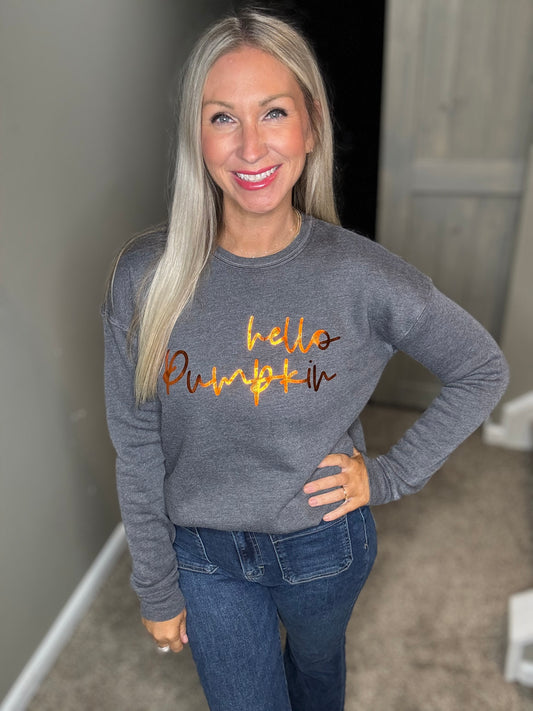 Hello Pumpkin Mineral Wash Sweatshirt