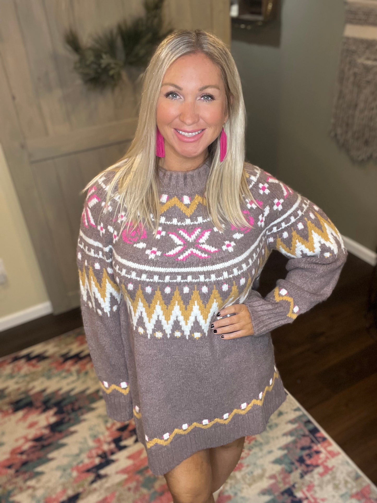 Fair Isle Sweater Dress