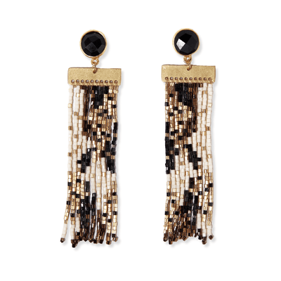 Lilah Stone Post Fringe Earrings