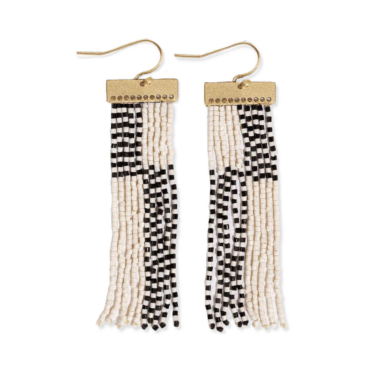 Lana Hanger Colorblock Fringe Earrings