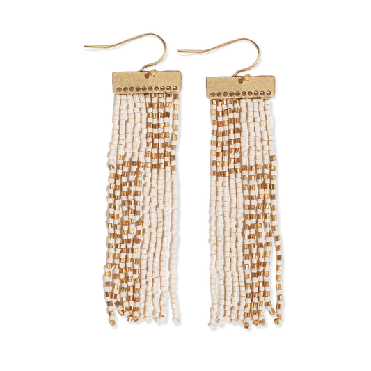 Lana Hanger Colorblock Fringe Earrings