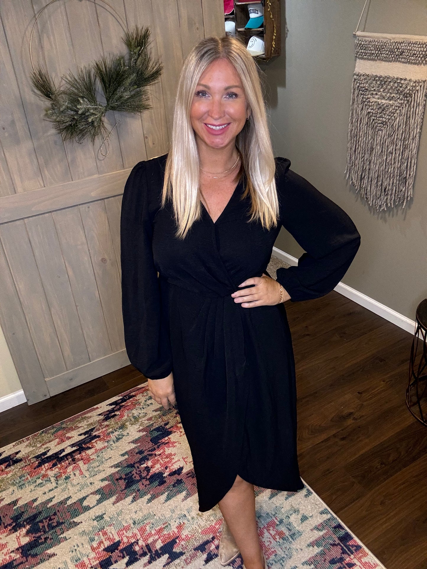 Wrap Tulip Midi Dress