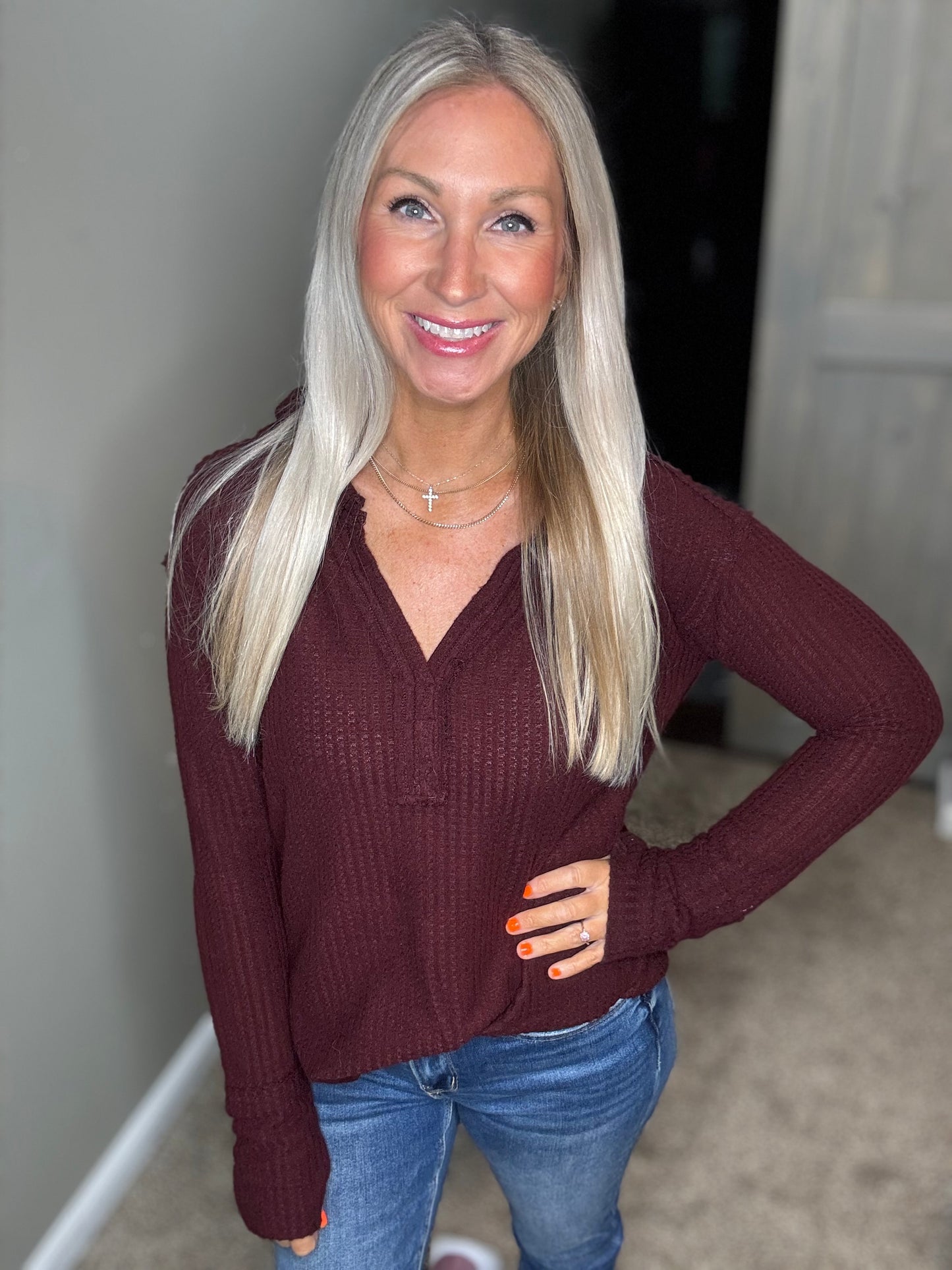 Wine Waffle Henley