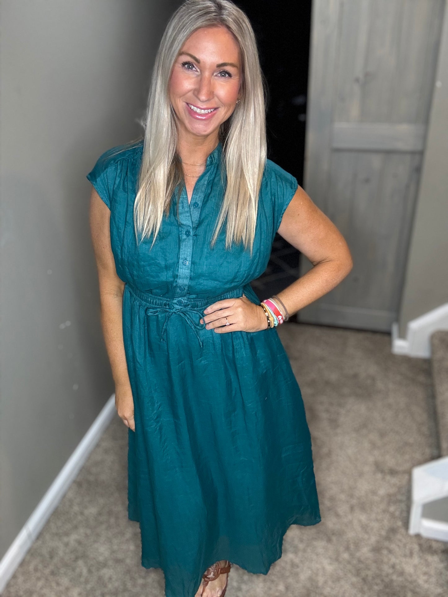 Turks-quoise Midi Dress