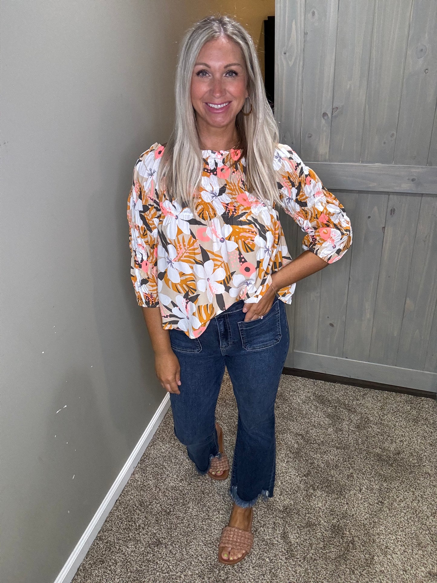 Flower Print Top