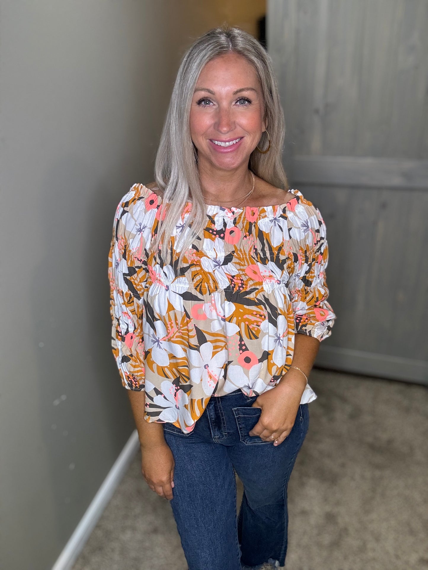 Flower Print Top