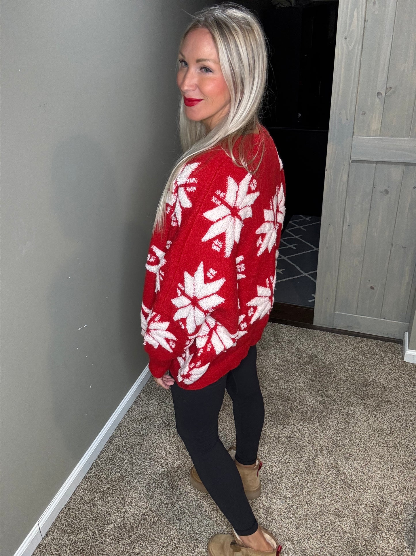 Snowflake Oversized Cardigan