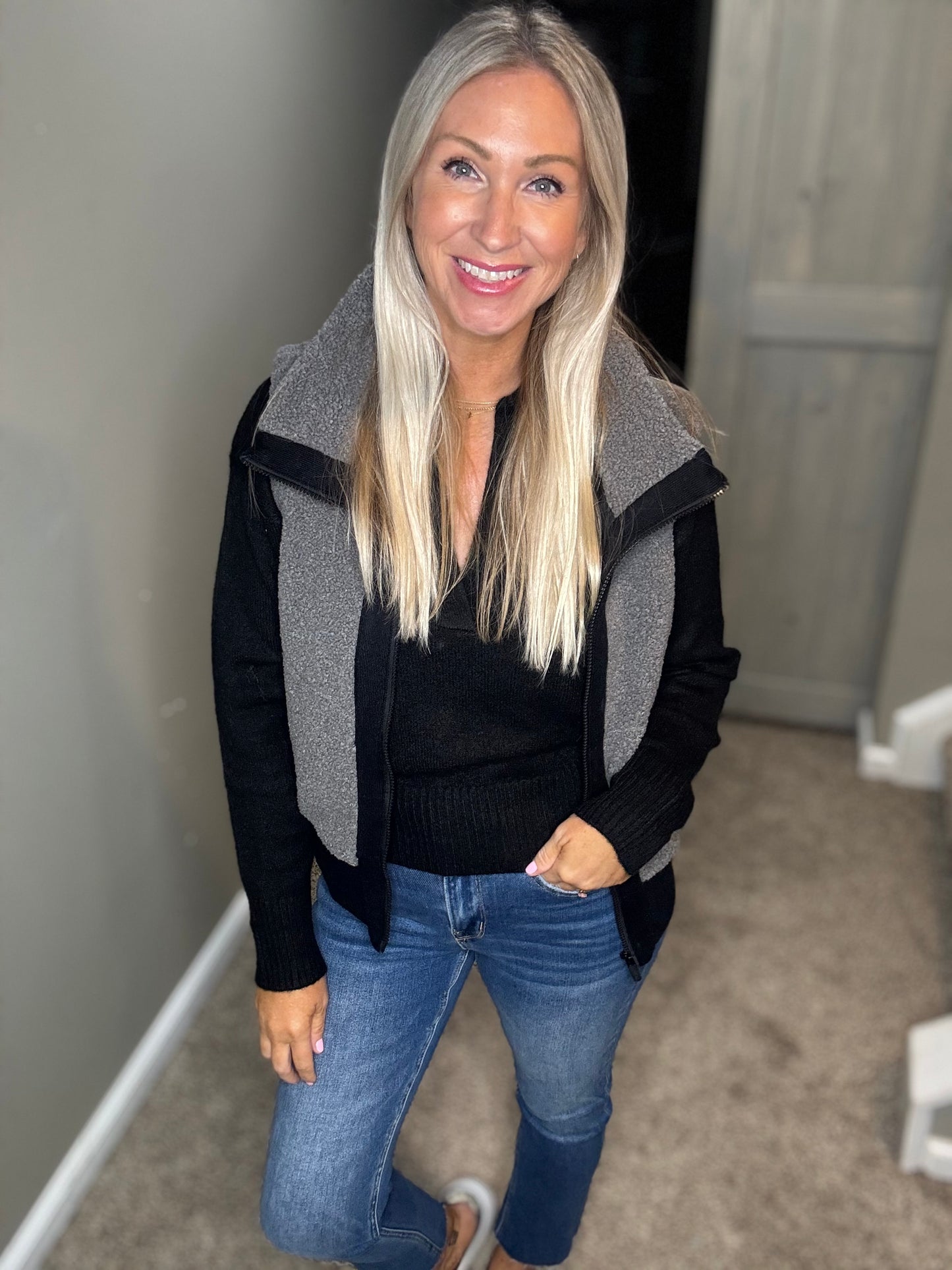 Black Collar Sweater