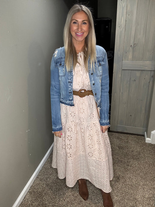 French Vanilla Eyelet Dress