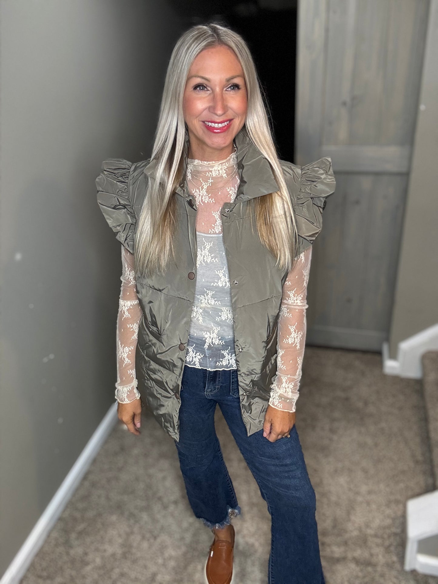 Cream Lace Top