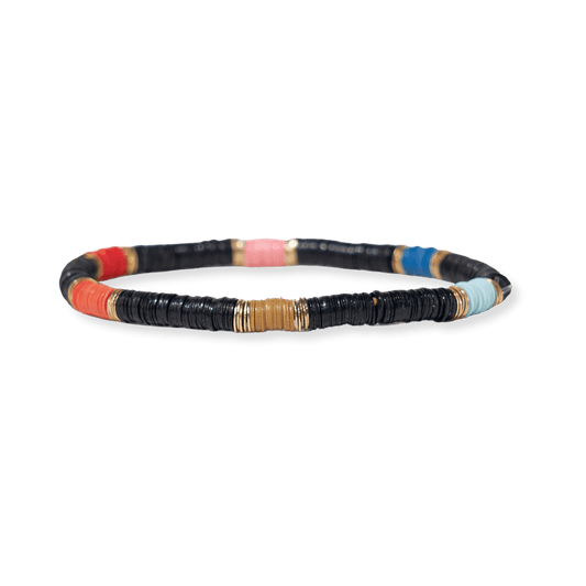 Grace Black Rainbow Stripes Bracelet