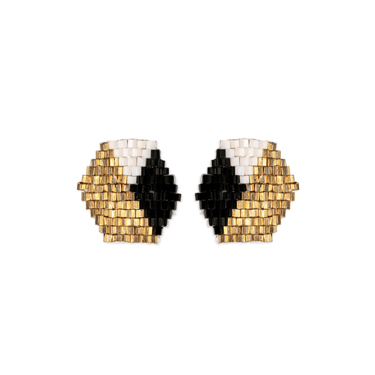 Casey Hexagon Post Earrings