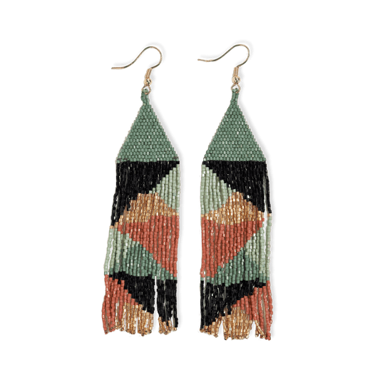 Brittany Mixed Triangle Fringe Earrings