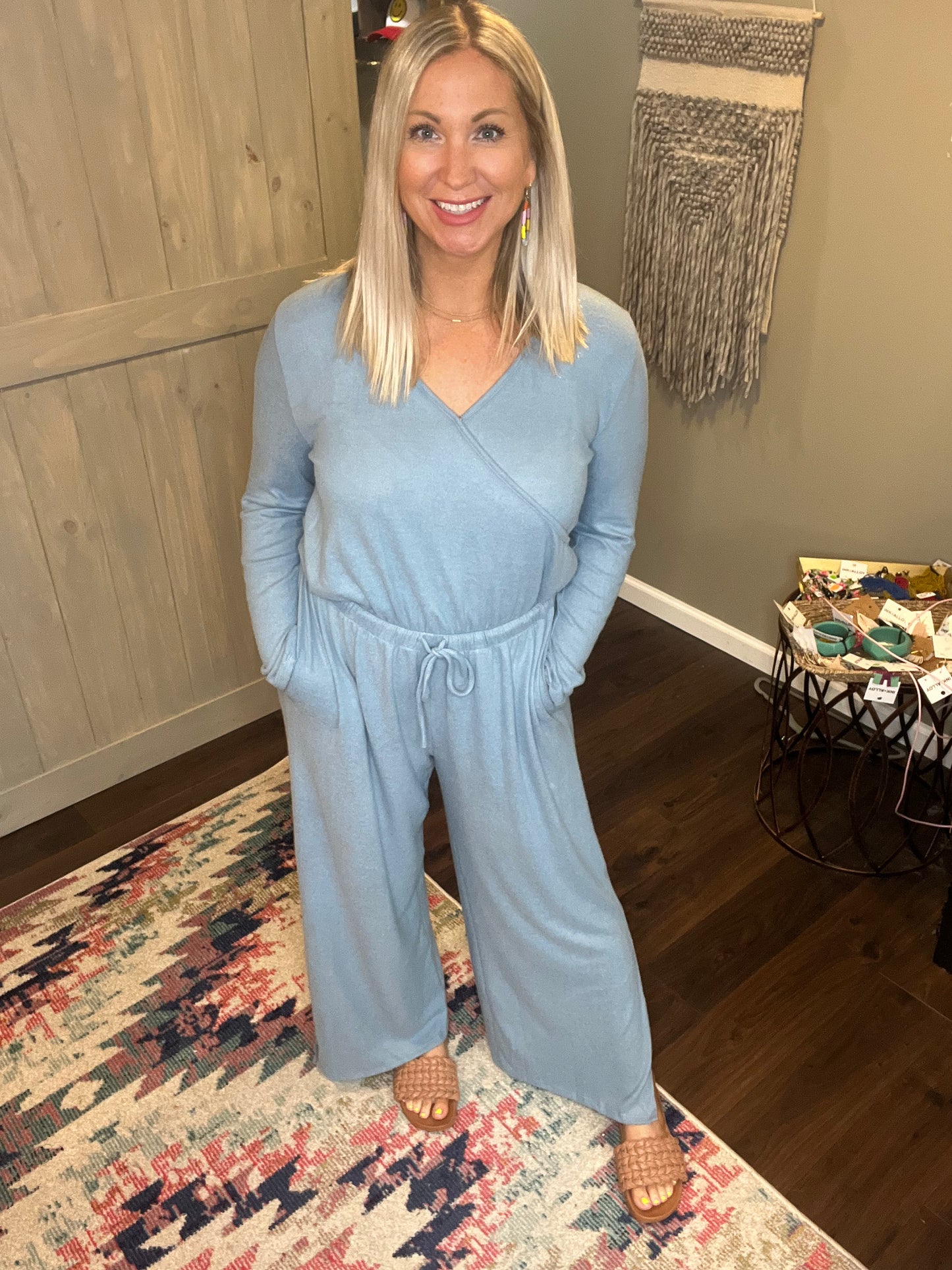 Blue Cozy Jumpsuit