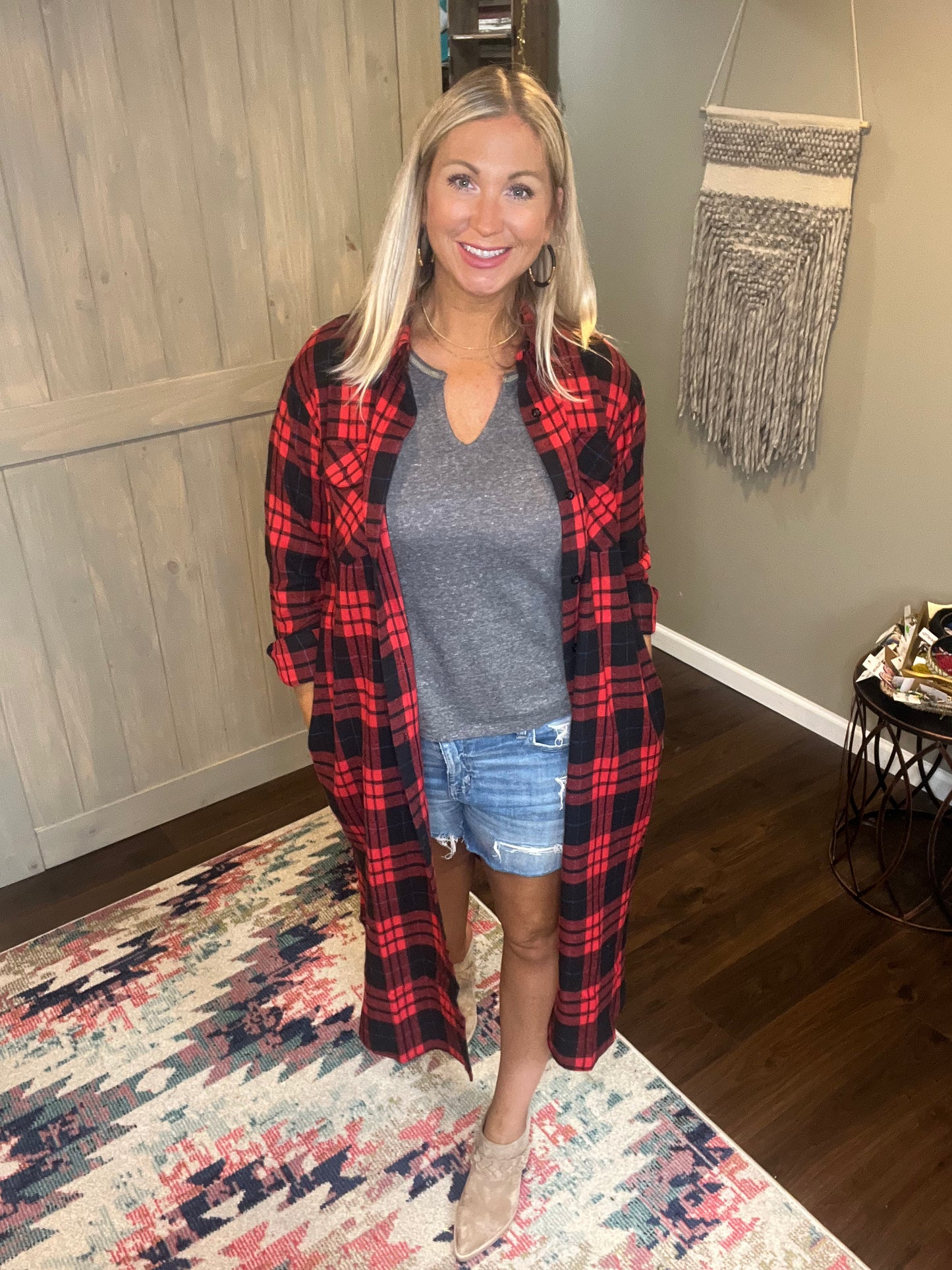 Plaid Flannel Duster