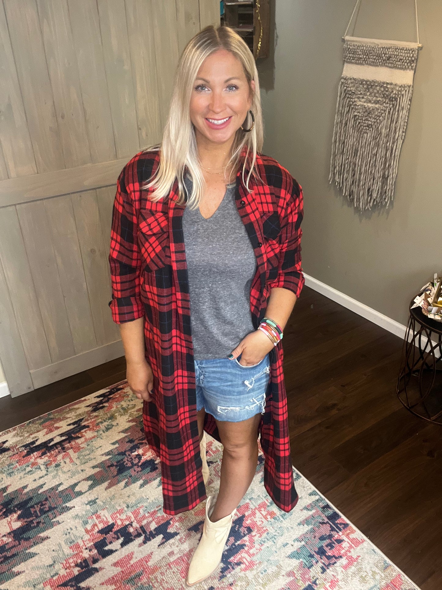 Plaid Flannel Duster