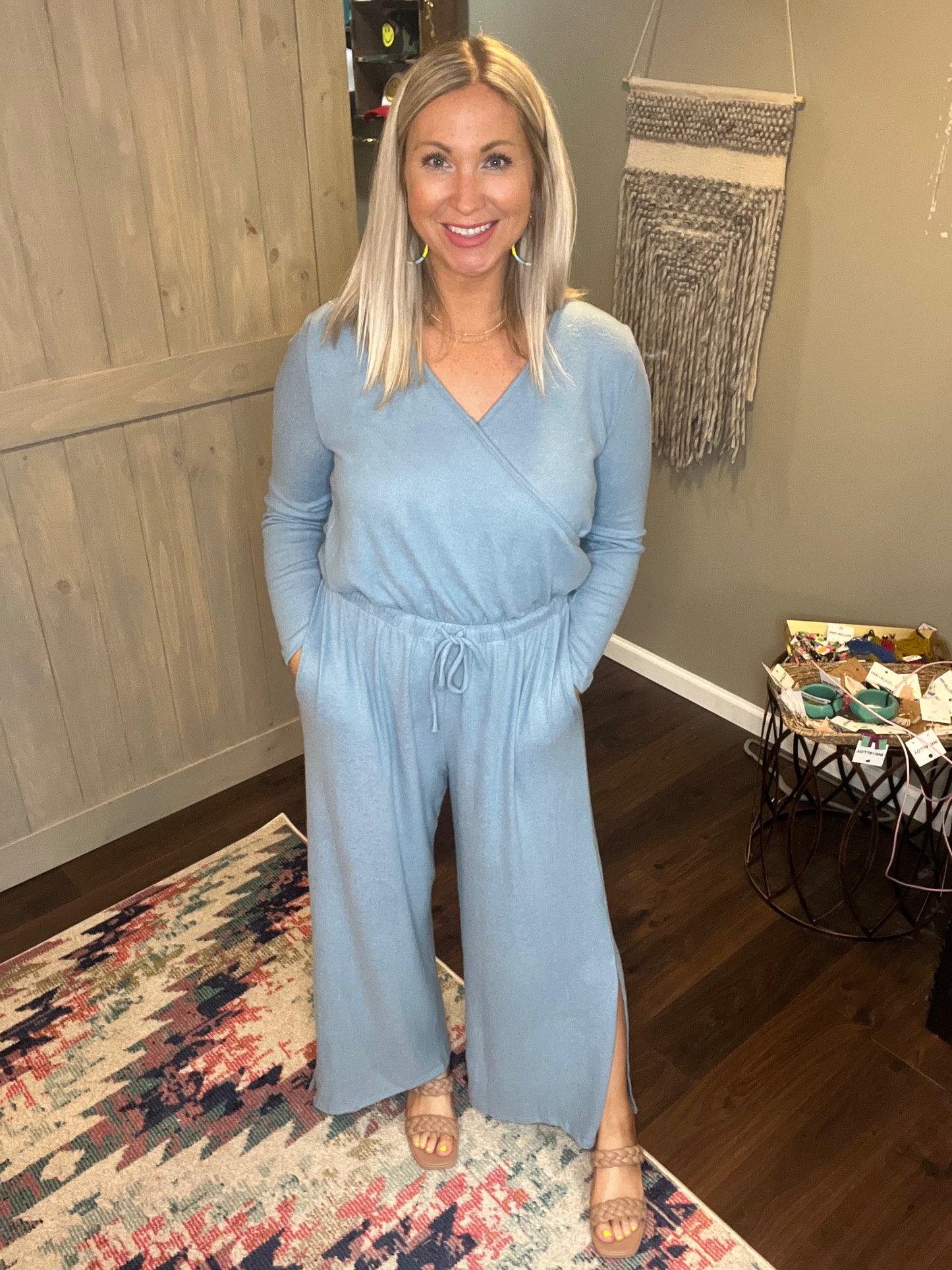 Blue Cozy Jumpsuit