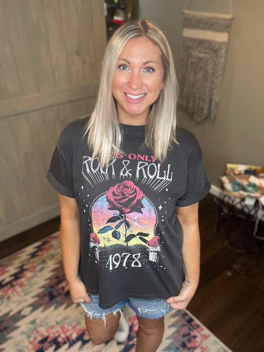 Only Rock and Roll Boyfriend Tee