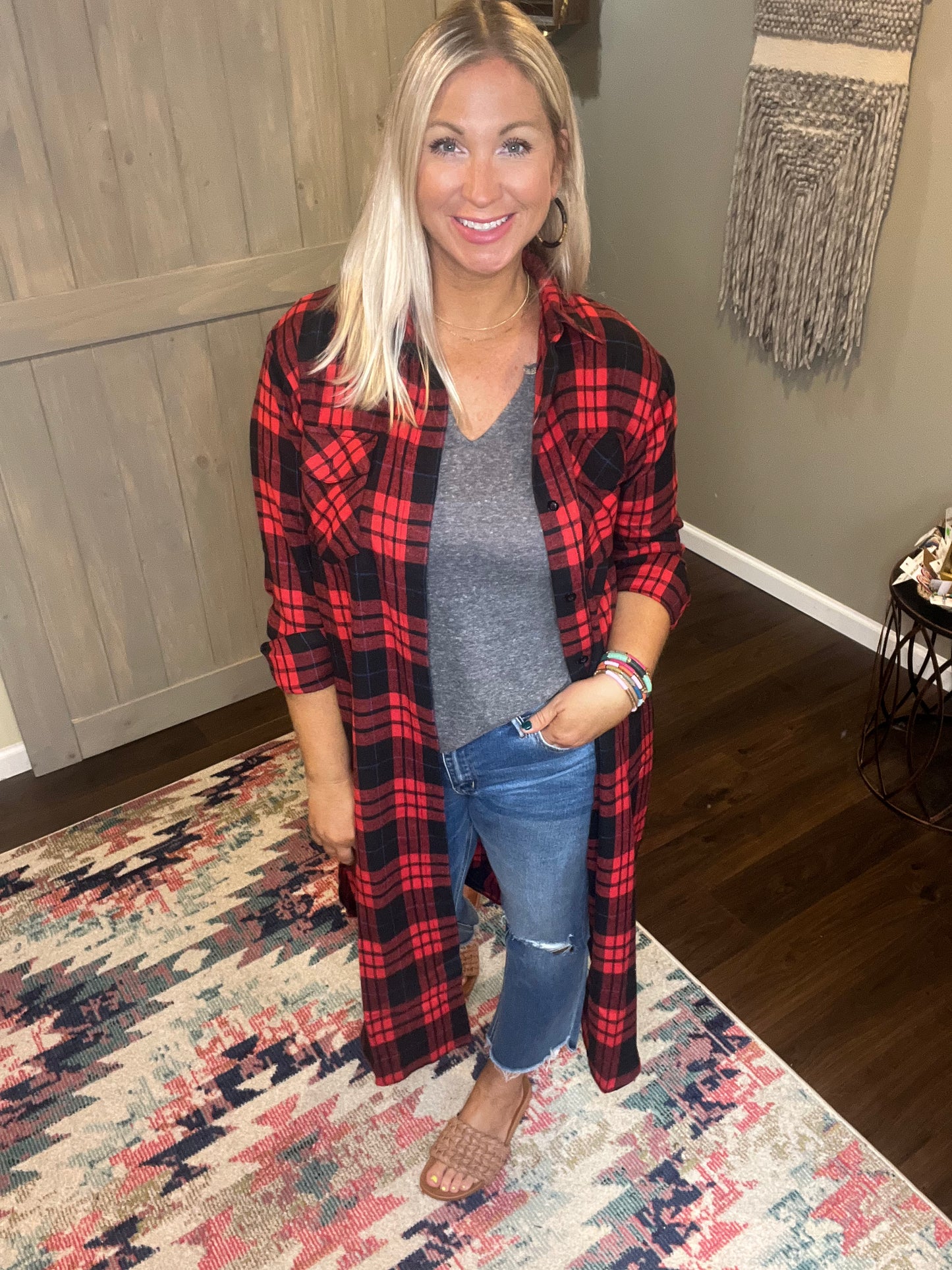 Plaid Flannel Duster