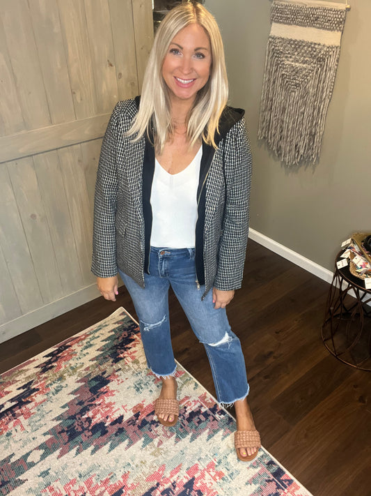 Navy Blazer Hoodie