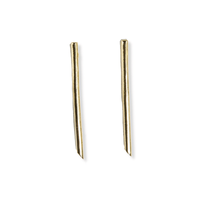 Brass Straight Bar Earrings