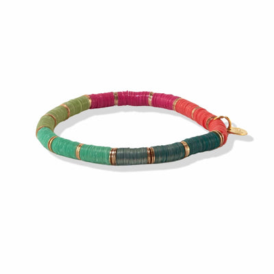 Emerald Hot Pink Color Block Sequin Bracelet