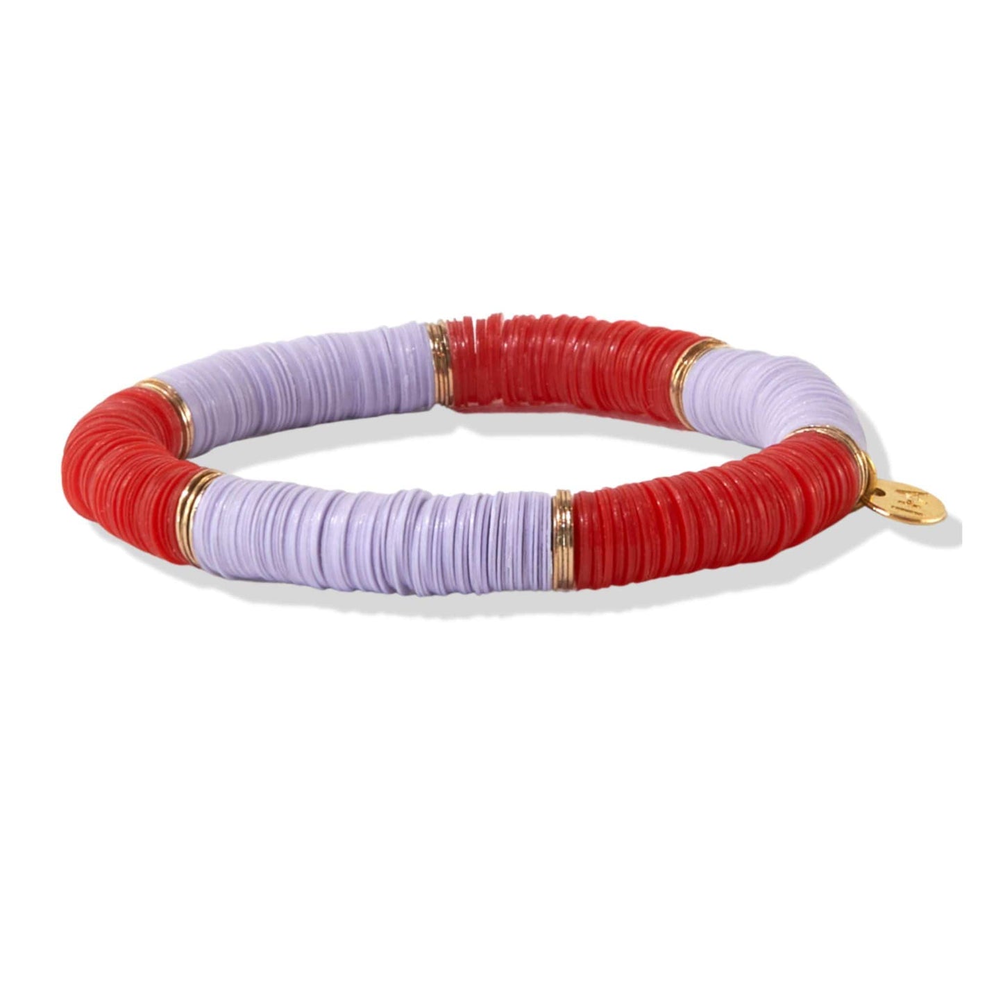 Lilac Red Sequin Stretch Bracelet