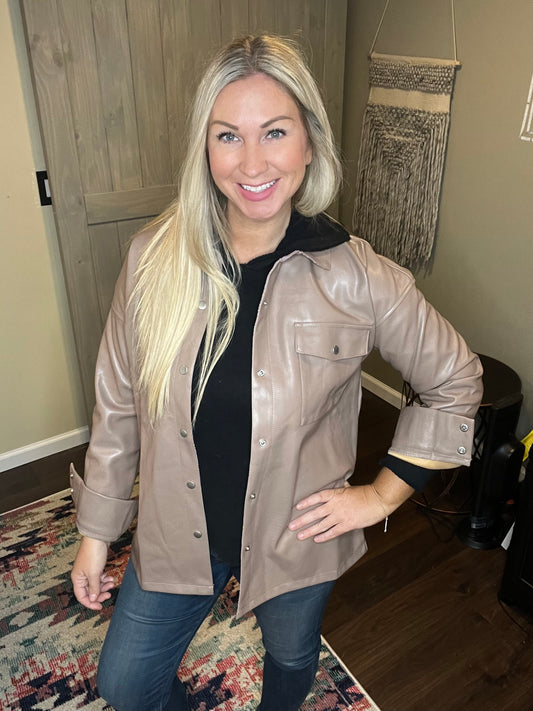 Leather Shacket