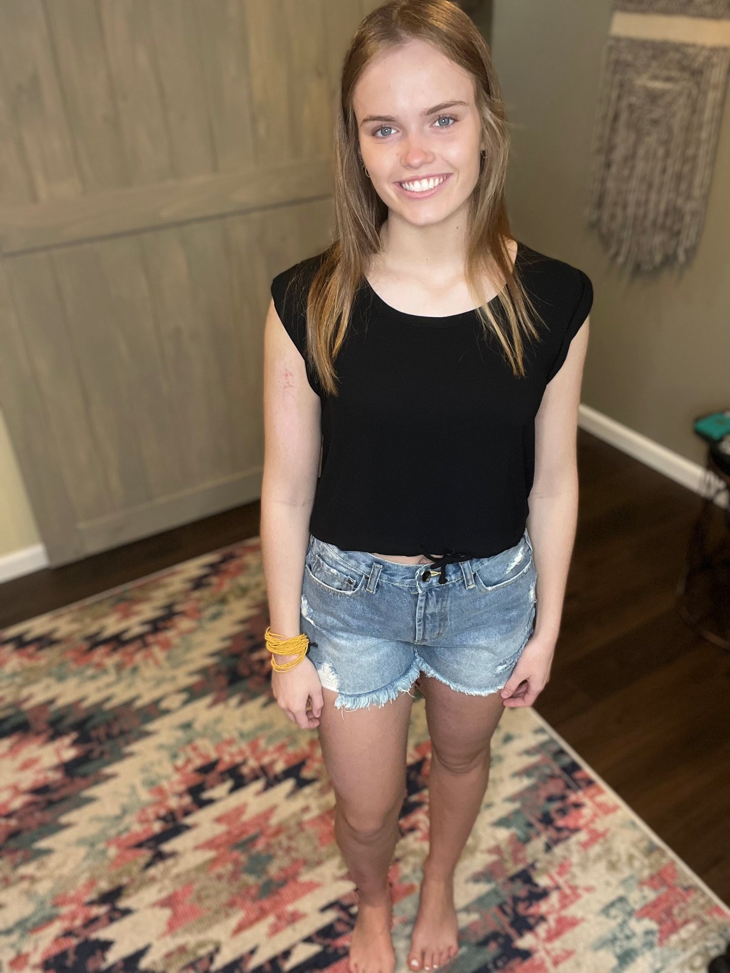 Chaser Black Crop Tank