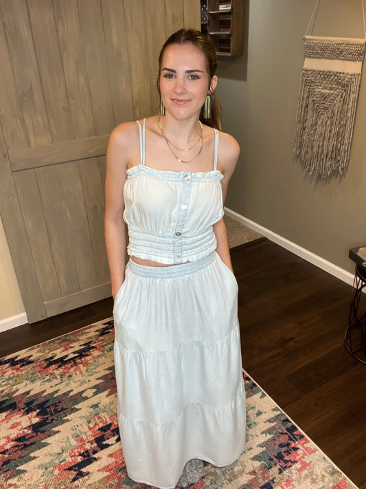 Denim Spaghetti Strap Top