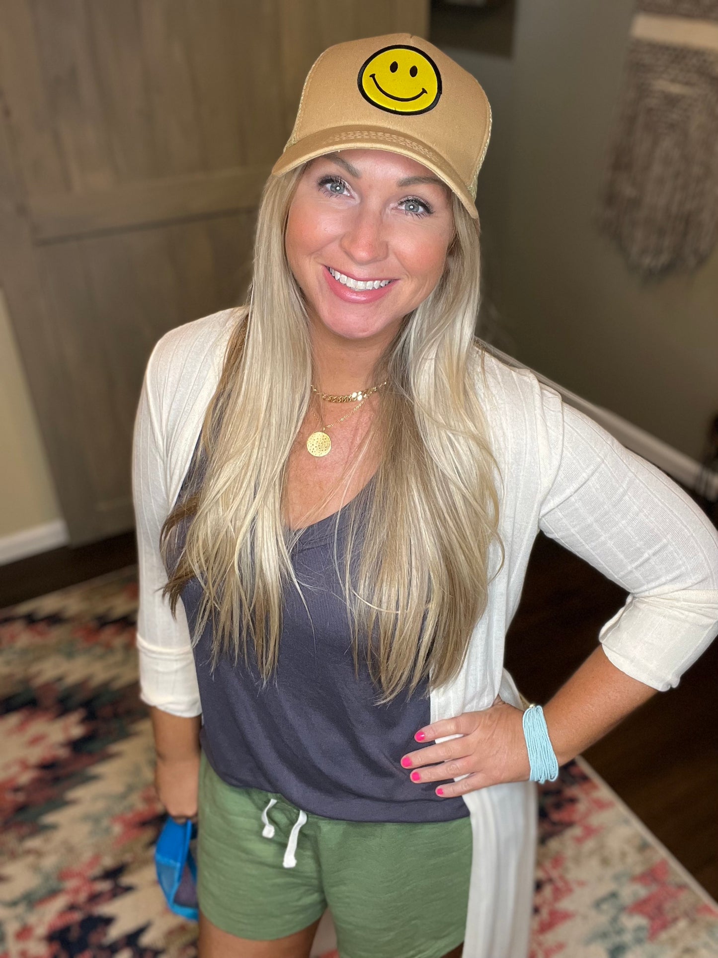 Smiley Face Trucker Hat