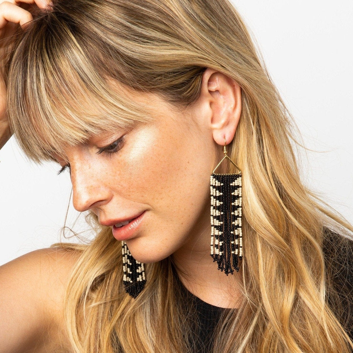 Emilie Arrow Fringe Earrings