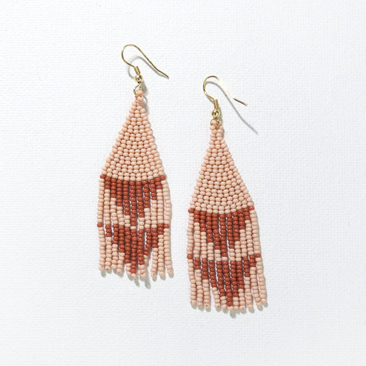 Blush Rust Triangle Earrings