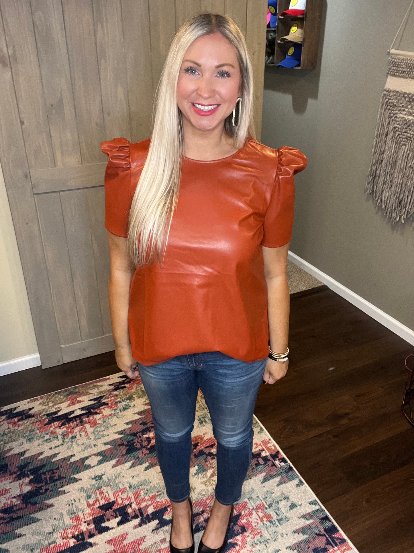 Sienna Leather Top