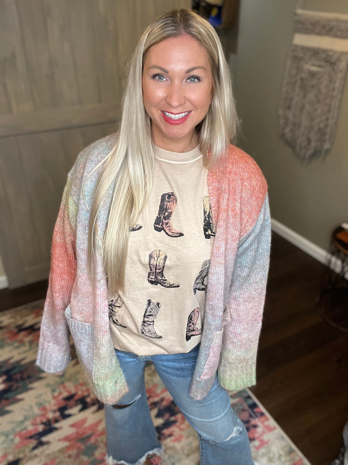 Mauve Multi Color Cardi