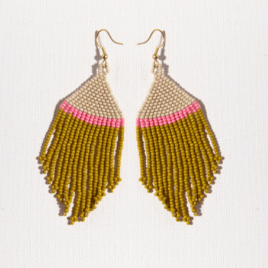 Citron Pink Ivory Earrings