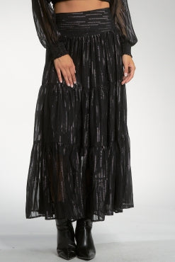 Black Sparkle Maxi Skirt