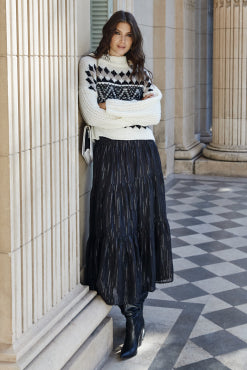 Black Sparkle Maxi Skirt